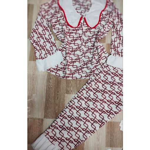 Bộ tay dài quần dài vải lụa hàn loại đẹp