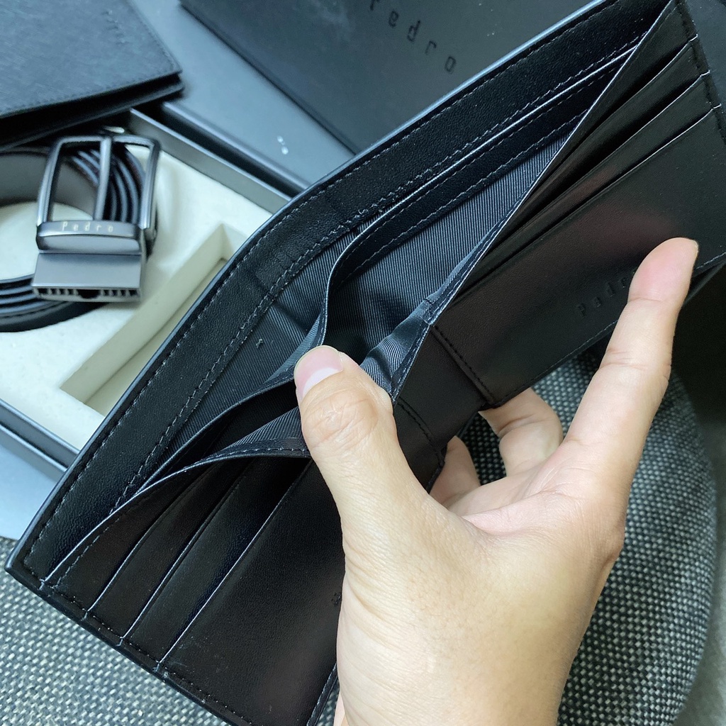 Set nam ví logo tròn  + nịt cài - S203