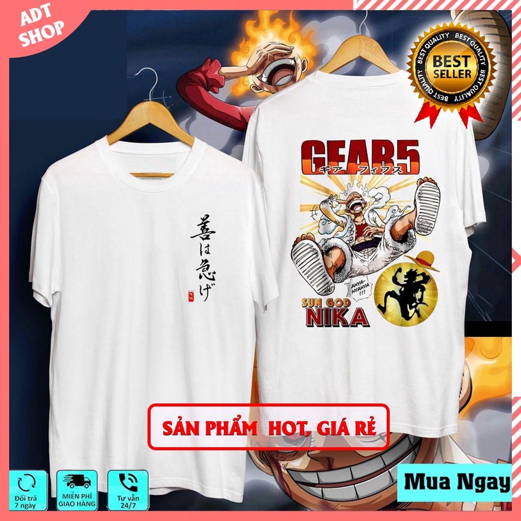 Áo thun Luffy Gear 5 Anime One Piece cực đẹp, giá tận xưởng mẫu HOT bán chạy