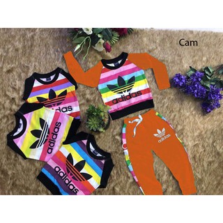 [FREESHIP](Loại 1) Thời trang trẻ em - Đồ bộ quần áo dài tay bé trai, bé gái, mặc ấm - Socnaukids (Màu Cam)