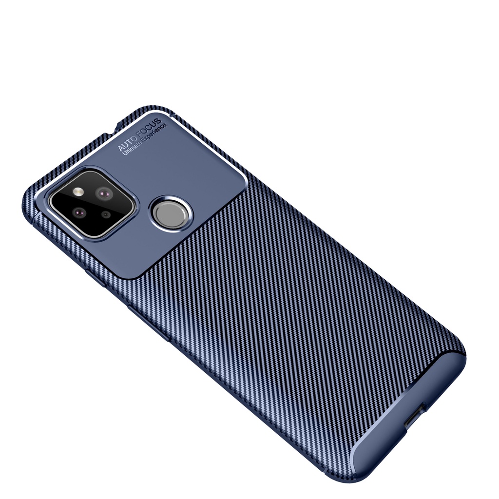 Ốp điện thoại TPU silicone chống sốc sợi carbon thời trang cho GOOGLE PIXEL 4A 5G