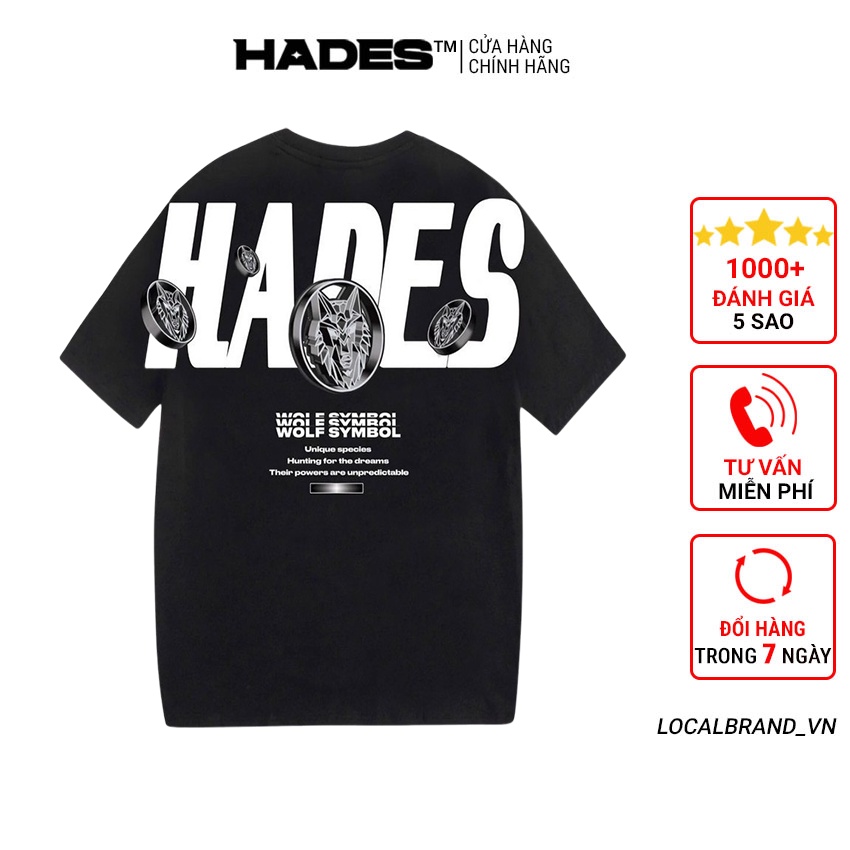 [LOCAL BRAND] Áo thun Hades tay lỡ form rộng vải Cotton - Thời trang nam nữ Unisex Streetwear Hàn Quốc