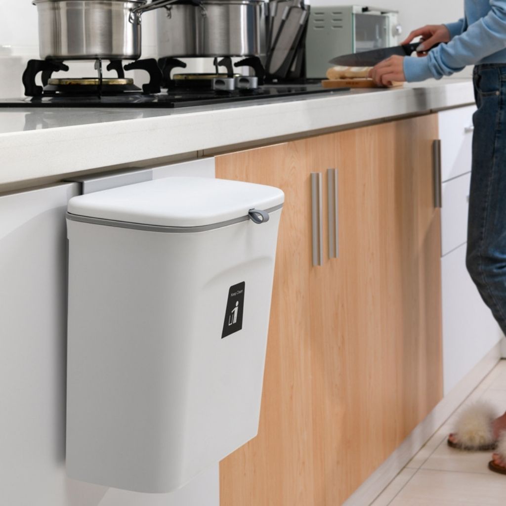Thùng rác treo tủ bếp , thùng rác treo tường nhà vệ sinh tiện lợi