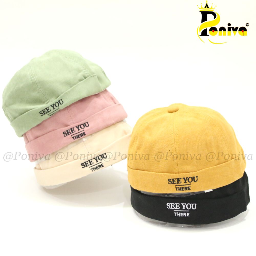 Nón Beanie vành tròn ❤️ Mũ tròn SEE YOU phong cách Retro Hàn Quốc form Unisex nam nữ Thời trang PONIVA siêu hot