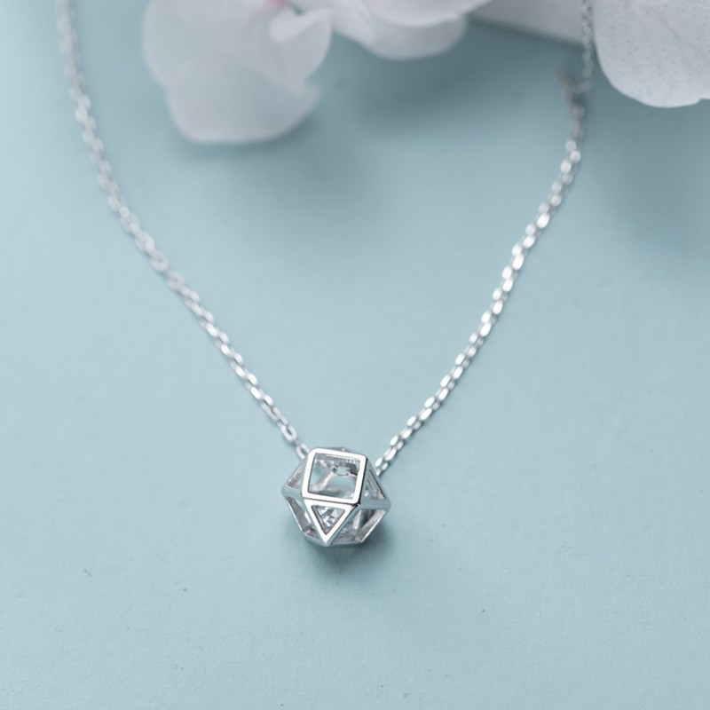 Dây chuyền mạ bạc S925 đính đá zircon thời trang dành cho nữ