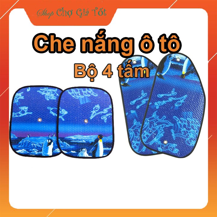 Bộ 4 tấm che chắn nắng cho cửa sổ ô tô (2 tròn + 2 lá)