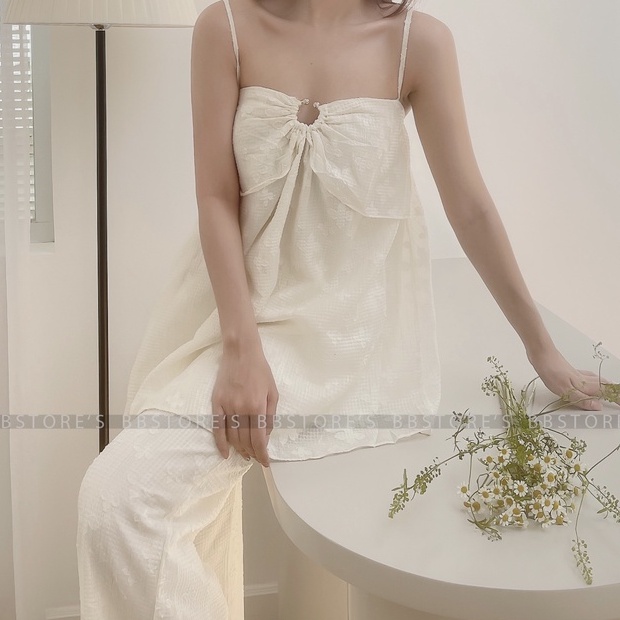 [BBSTORE'S] Set Áo Hai Dây + Quần Suông - K735