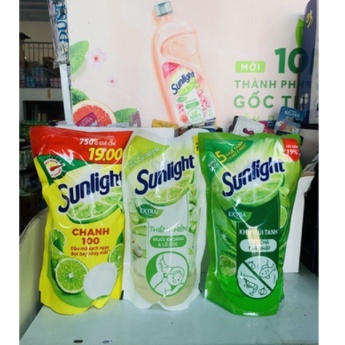 Nước Rửa Chén Sunlight Túi 750g Chanh/Trà Xanh