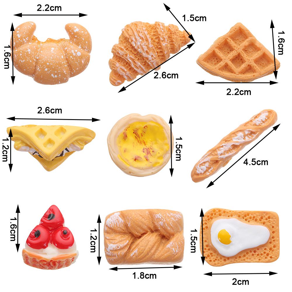 【Only ₫2999】Mô hình đồ ăn sáng mini DIY trang trí nhà búp bê