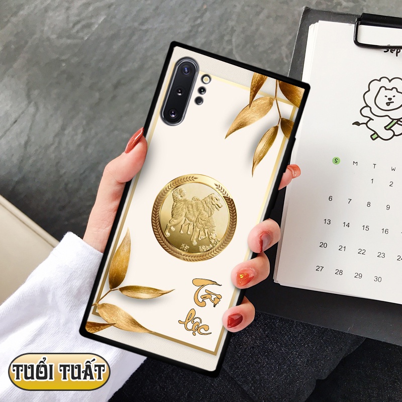 Ốp lưng kính 3D 12 con giáp - Samsung galaxy Note 10 Plus