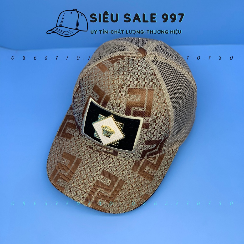 NÓN LƯỠI TRAI PHỐI LƯỚI LOGO HÌNH THOI MẠ VÀNG CAO CẤP THỜI TRANG NAM NỮ