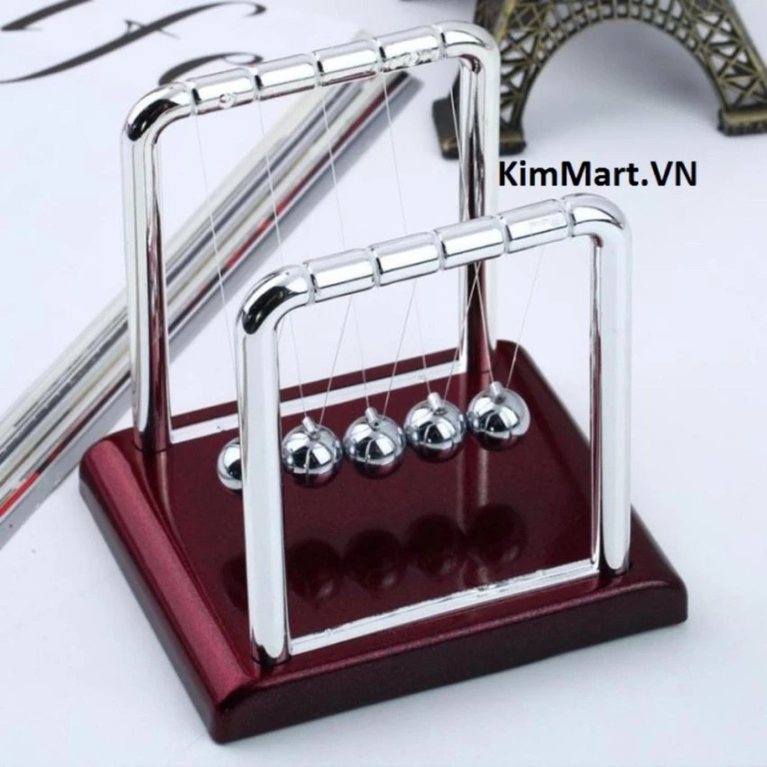Con Lắc Newton Khung vuông (Bạc) KM