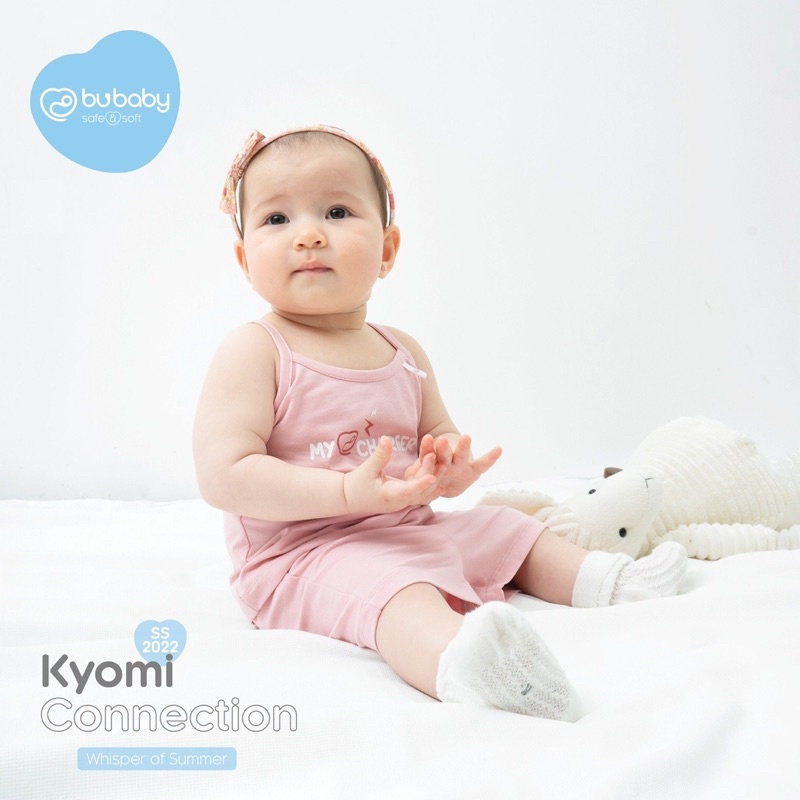Bộ hai dây quần đùi Kyomi Charger Bu baby BBC1504.01 dành cho bé gái thời trang mùa hè cao cấp.