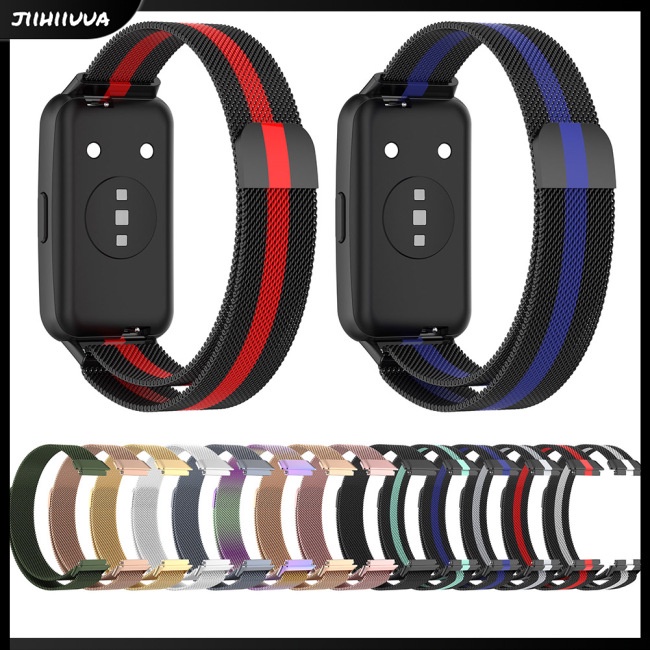 Dây Đeo Inox Milanaise Dạng Lưới Có Nam Châm Cho Đồng Hồ Thông Minh Huawei Band 7 21cm