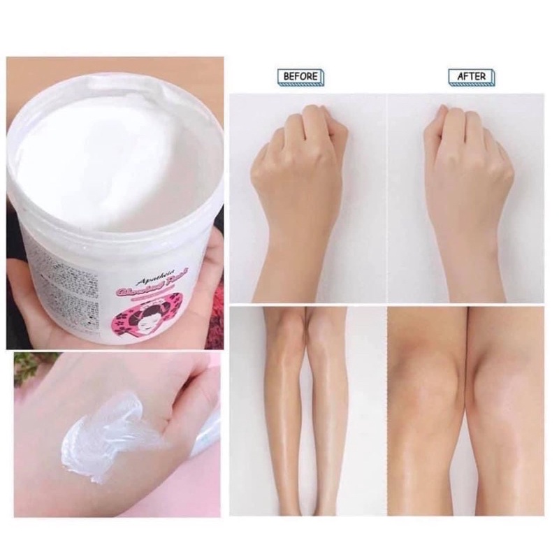 Kem ủ trắng cô gái Nhật 500g ủ trắng cho face và body Apatheia Glowing Pack Nhật Bản