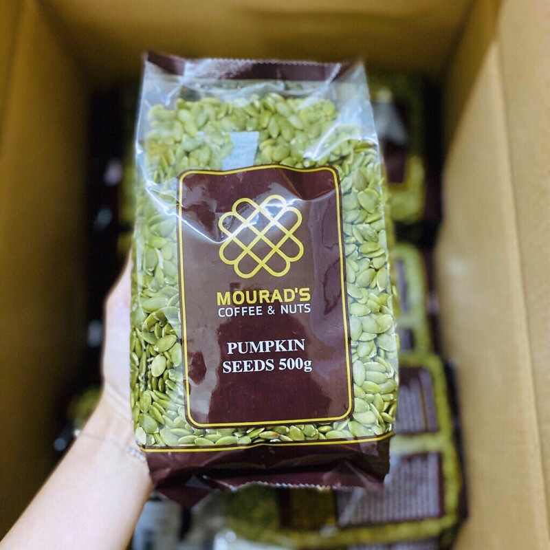 Hạt bí xanh Úc- Hạt bí xanh Mourad’s nhập khẩu từ Úc 500g, date mới, giòn ngon, thơm béo.