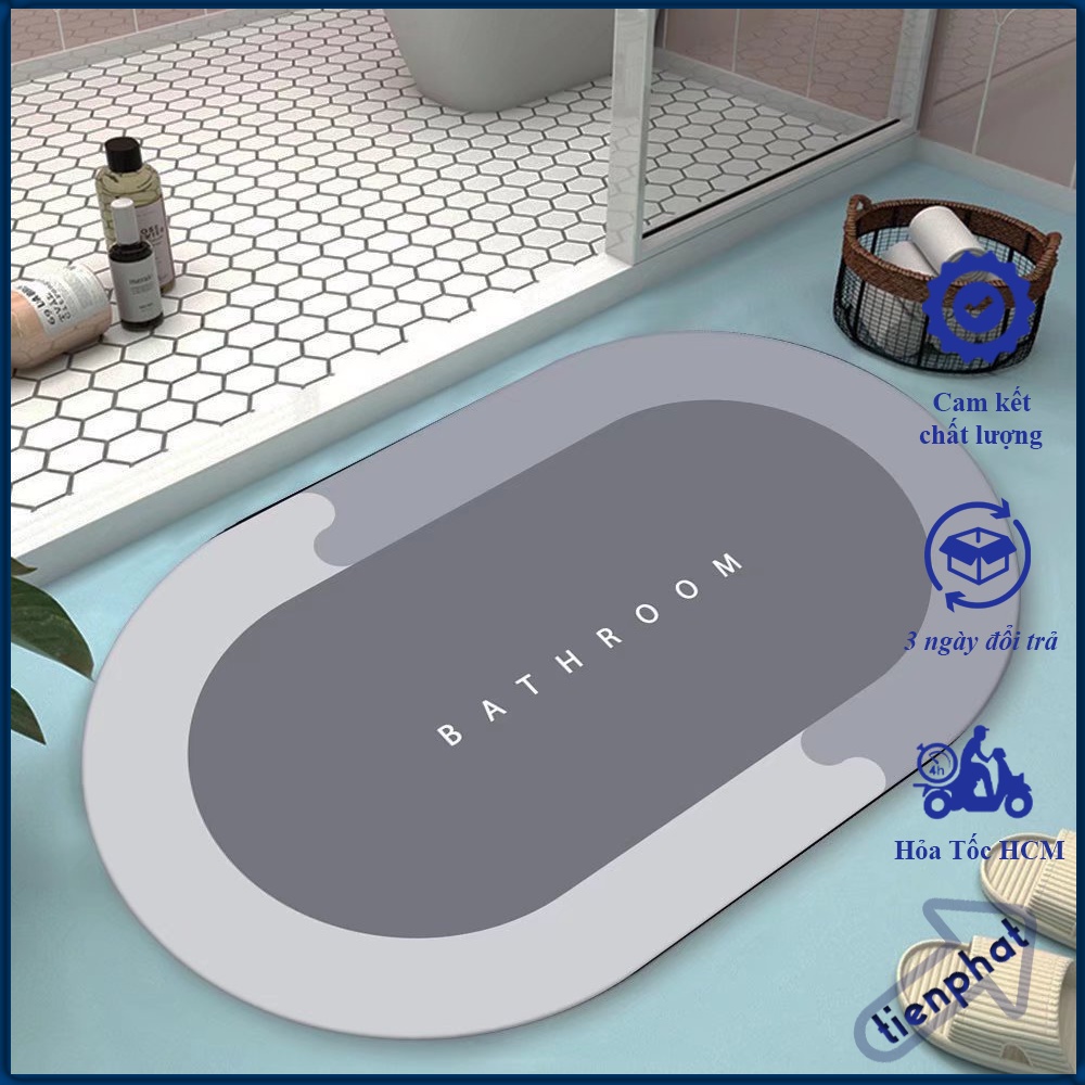 Thảm nhà tắm Thảm chân chống trượt chống thấm nước cao cấp silicon siêu thấm hút