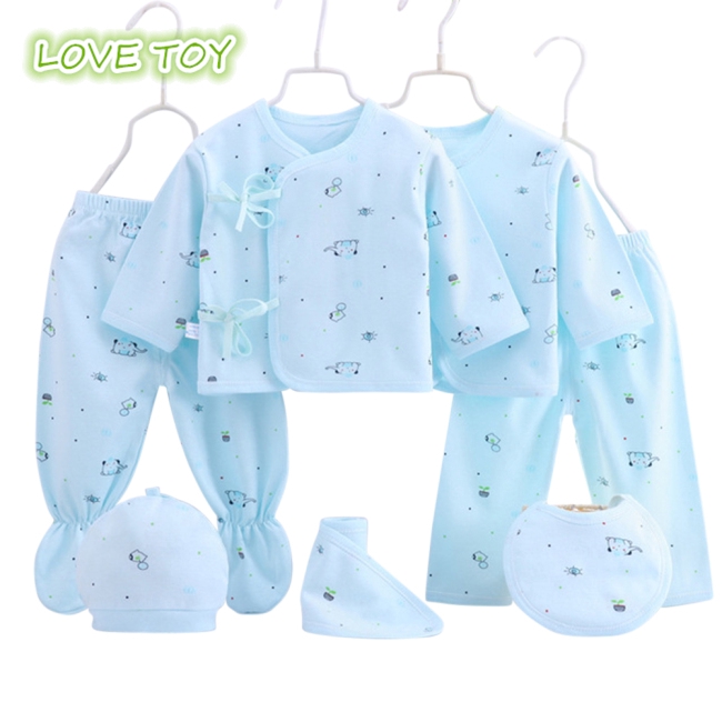 Set Đồ Cotton 7 Món Cho Bé Sơ Sinh