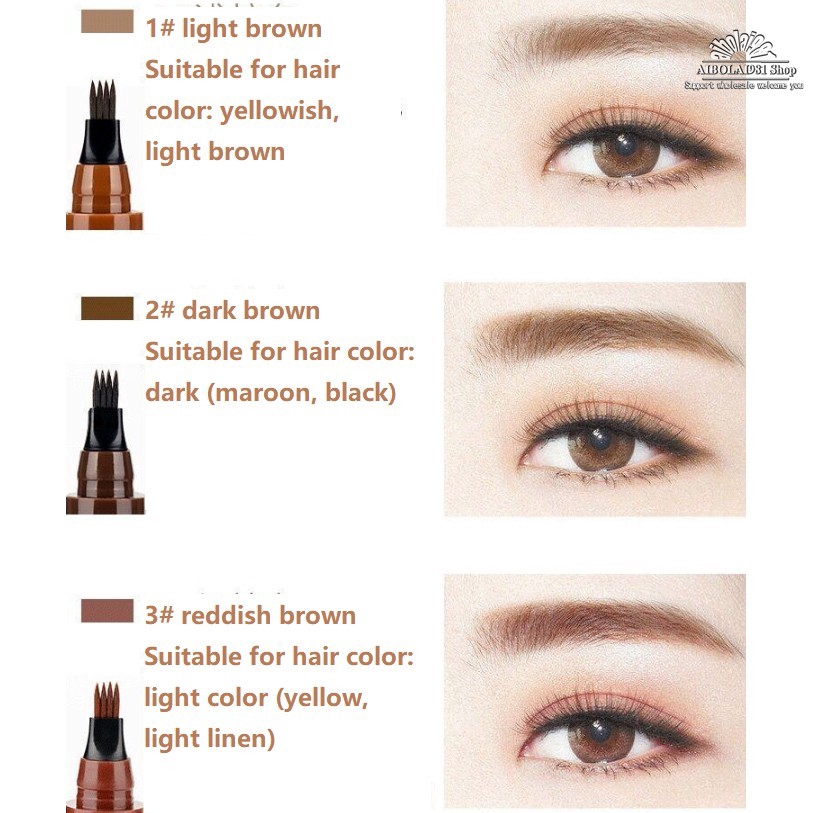 Bút Kẻ Lông Mày 3D Dạng Lỏng Lâu Trôi Chống Thấm Nước Và Mồ Hôi Màu Sắc 3D | BigBuy360 - bigbuy360.vn