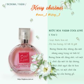 Noel tặng quà khủng nước hoa varis cool love