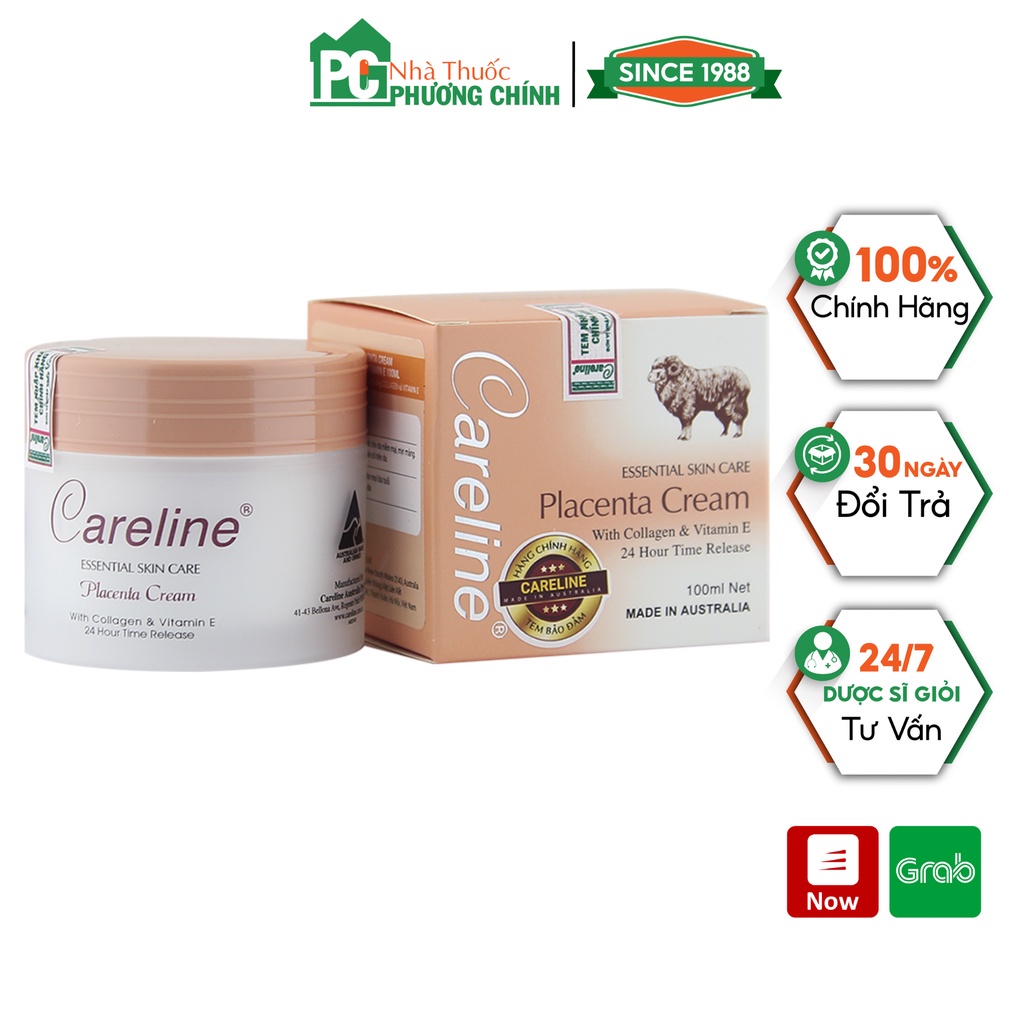 Kem Nhau Thai Cừu Úc CareLine Placenta Cream Giúp Dưỡng Ẩm Giảm Nếp Nhăn Và Trẻ Hóa Da 100ml