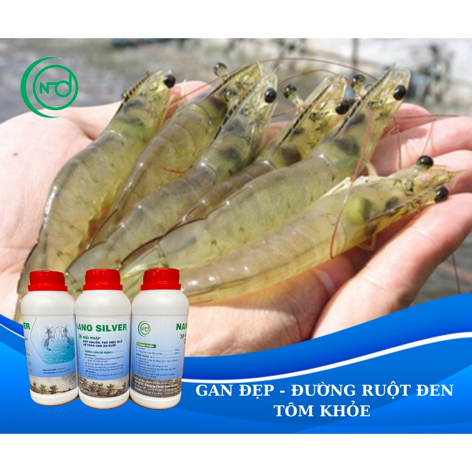 Nano bạc diệt khuẩn ao tôm 500ml - trị phân trắng, ao tôm mùi tanh