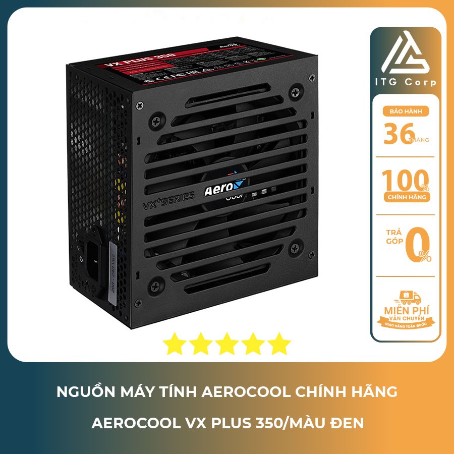 Nguồn Máy Tính AEROCOOL VX Plus 350 Đạt chuẩn ATX12 v2.4