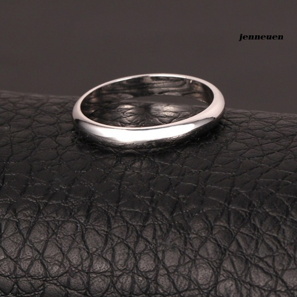 Nhẫn Thép Titan Thiết Kế Đơn Giản Cho Cặp Đôi