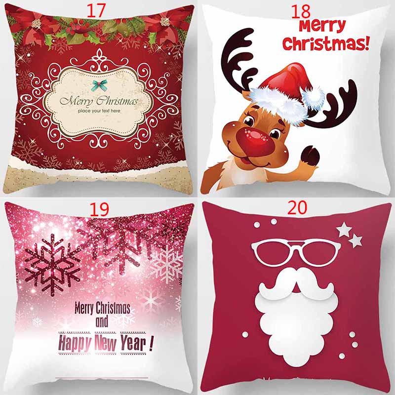 Vỏ gối 45x45cm in hình hai mặt chủ đề Giáng sinh | BigBuy360 - bigbuy360.vn