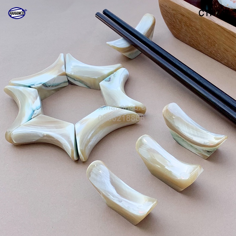 Combo 10 chiếc Gác đũa Thần Tài - bằng ốc biển nhập khẩu từ New Zealand và Úc - CTH747