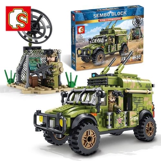 Bộ Đồ Chơi Lắp Ráp Lego Xe Tải Quân Đội Thú Vị Cho Bé