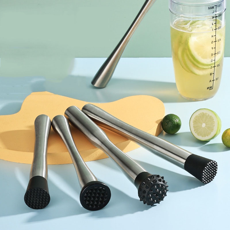 Chày dầm pha chế dành cho Bartender, Bar Muddler kim loại và nhựa pp, nhiều loại - Loking