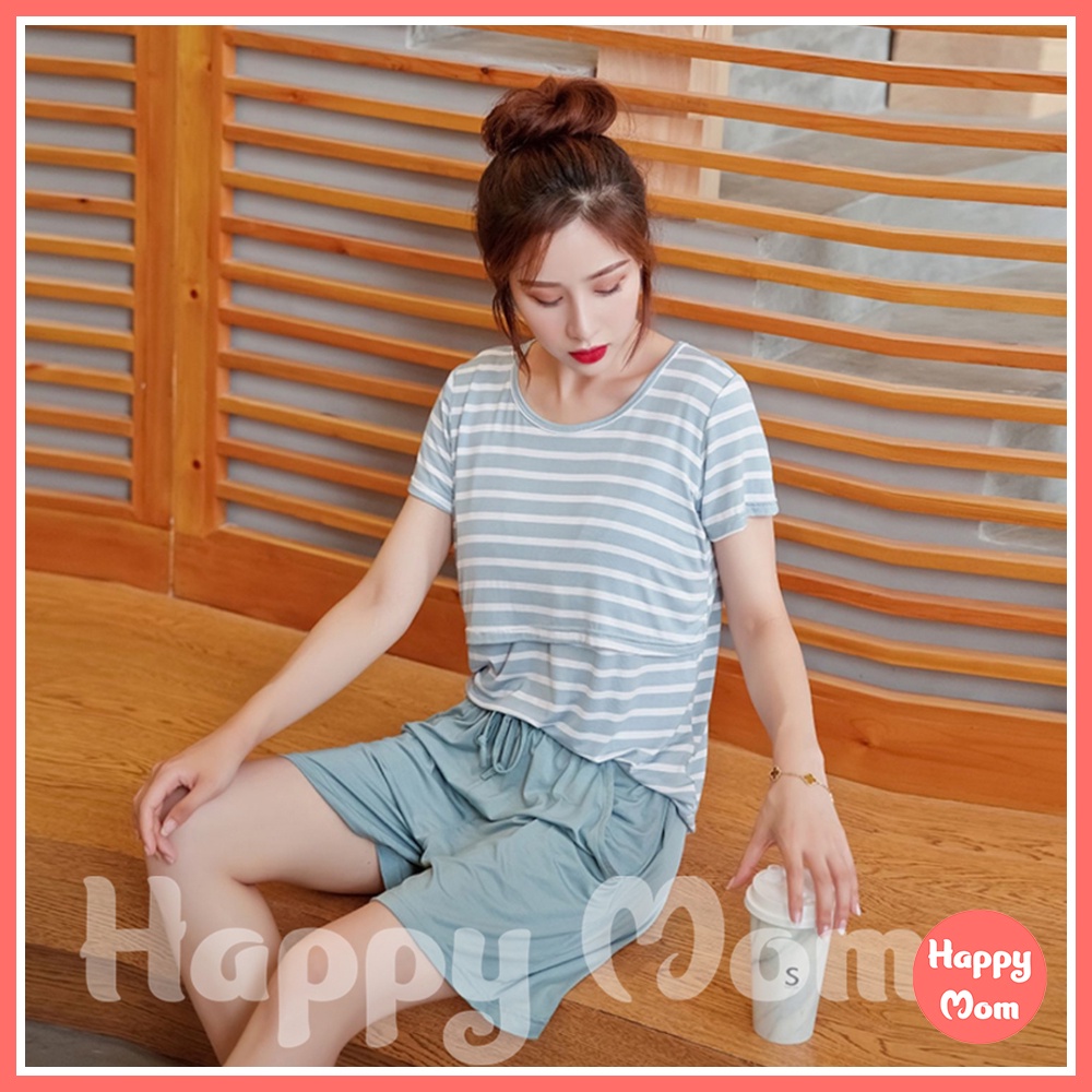 Bộ Đồ Bầu và Cho Con Bú - Bộ Đồ Sau Sinh Chất Vải Modal Siêu - Kèm lót ngực - Đồ bầu HappyMom