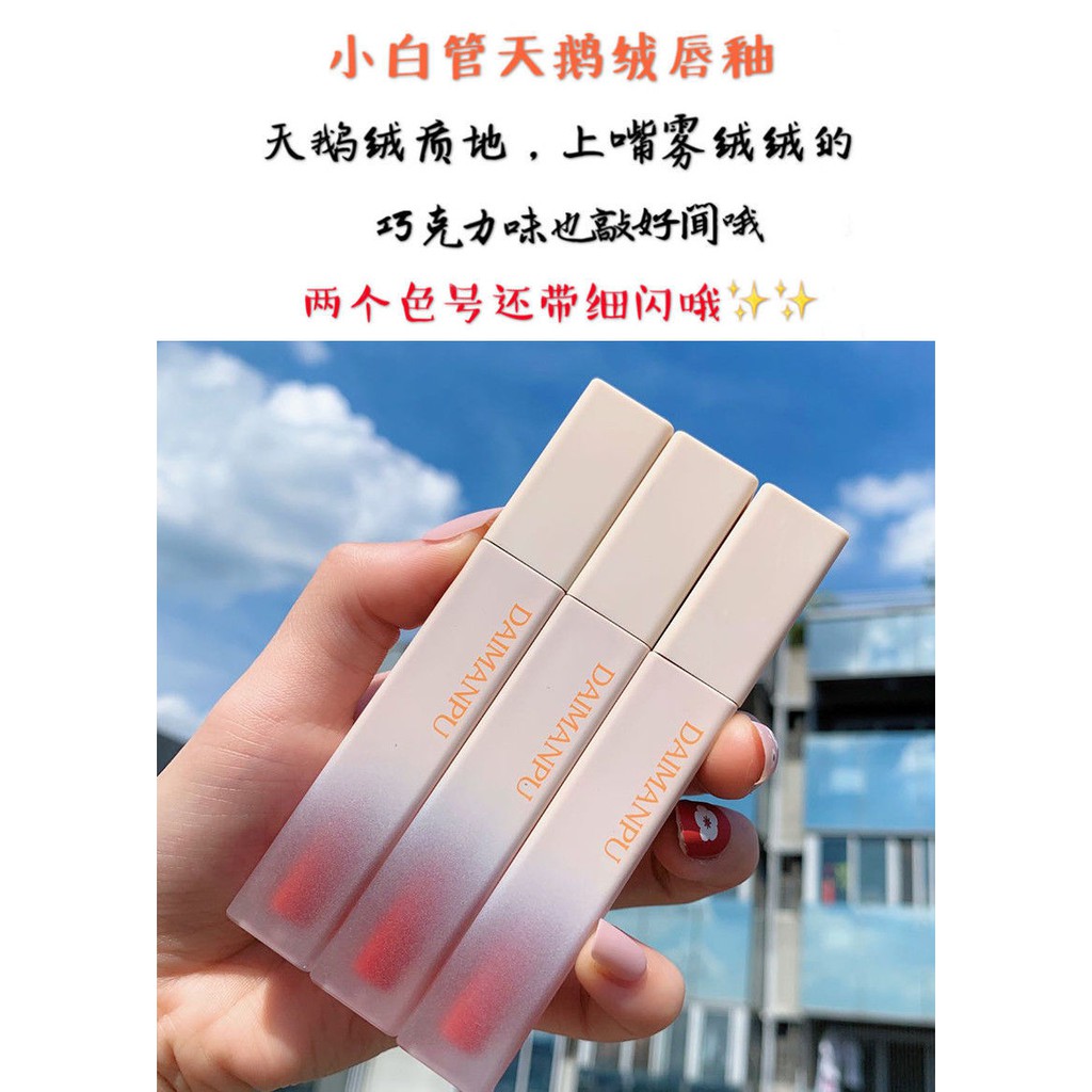 (hàng Mới Về) Son Kem Lì Mịn Mượt Như Nhung Thiết Kế Ống Màu Trắng Nhỏ Gọn Dành Cho Nữ 3.11 | BigBuy360 - bigbuy360.vn