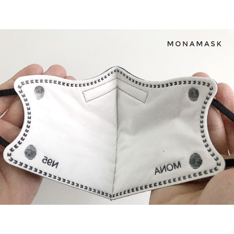 Combo bịch/3 cái Khẩu Trang MONA N99 FFP3 lọc bụi mịn 99% đạt FDA Hoa Kỳ + TCVN Bộ Y Tế.
