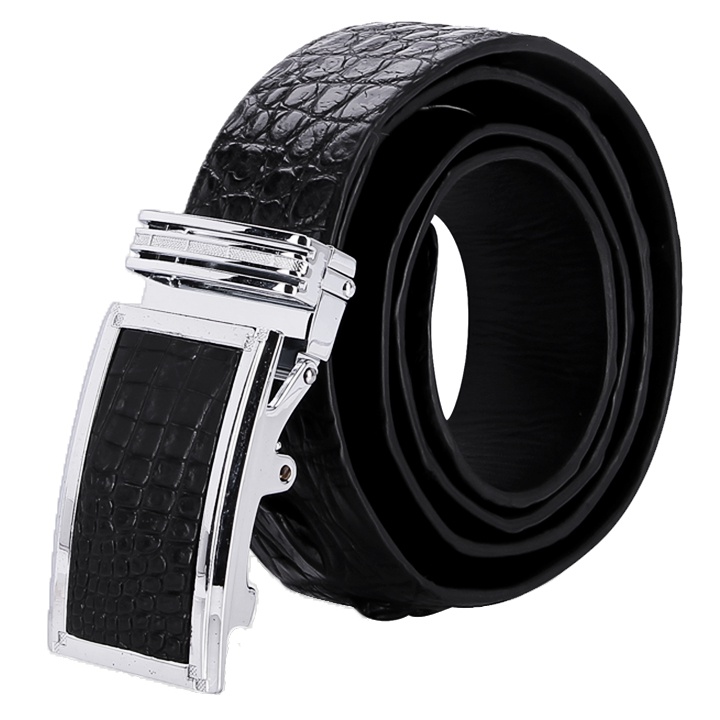 Dây nịt nam da cá sấu màu đen HP94252-4276-4288-4709-4715-4721
