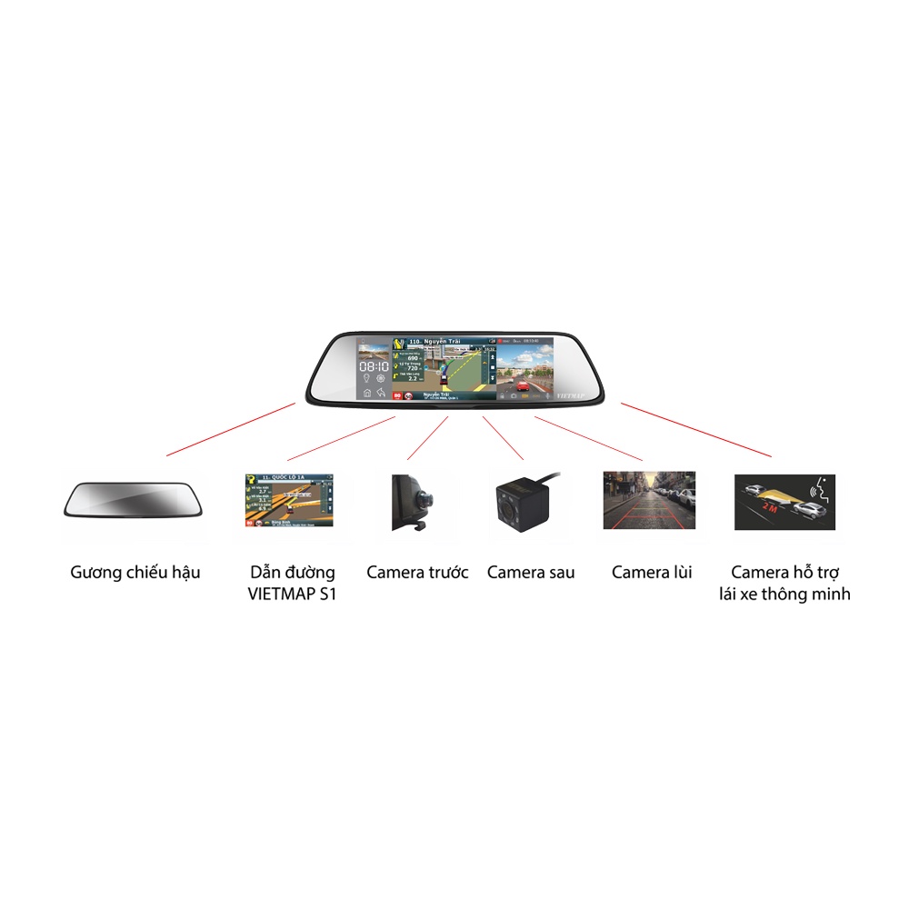 VIETMAP G79 Camera Gắn Gương Ghi Hình Và Dẫn Đường | BigBuy360 - bigbuy360.vn