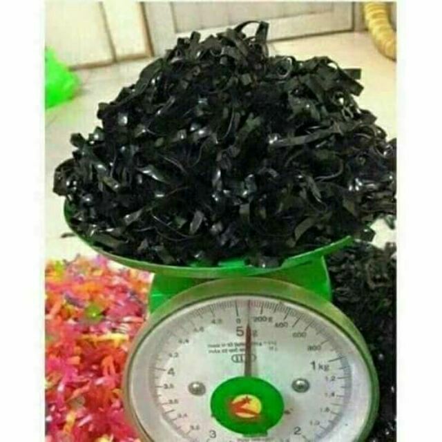 100g Chun Buộc Tóc Đen, Chun Buộc Tóc Màu To Nhỏ