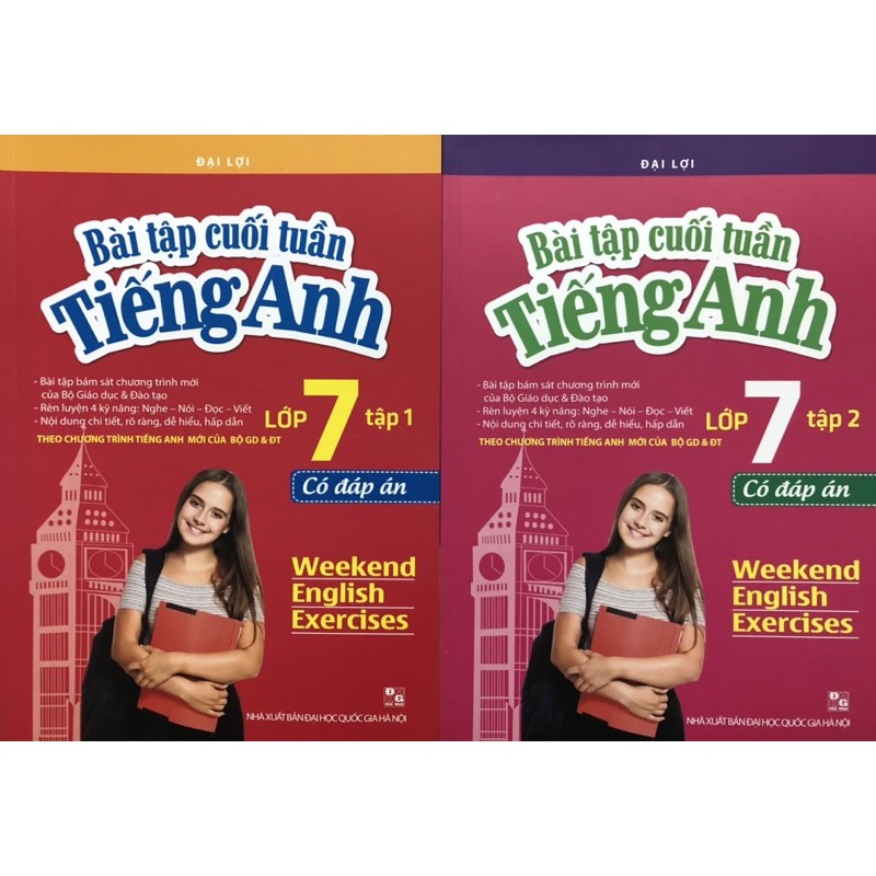 Sách - Bài tập cuối tuần tiếng anh lớp 7 (Combo 2 tập)