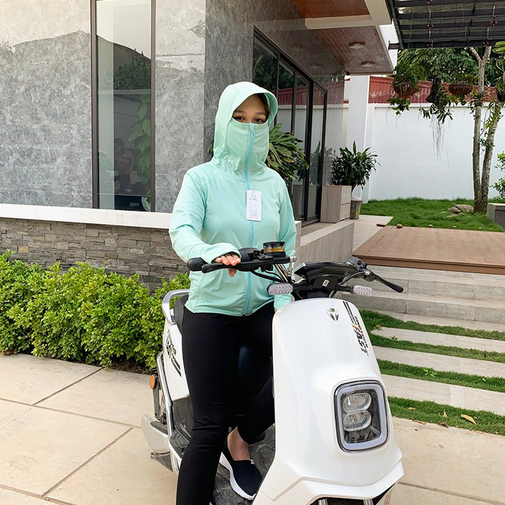 Áo Khoác Chống Nắng Nữ E-COL(45-68kg) Vải thông hơi Dày - Mát. [Ảnh thật