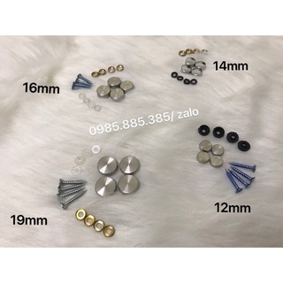 COMBO 100 chiếc chụp chân vít inox size 12mm nút nhựa