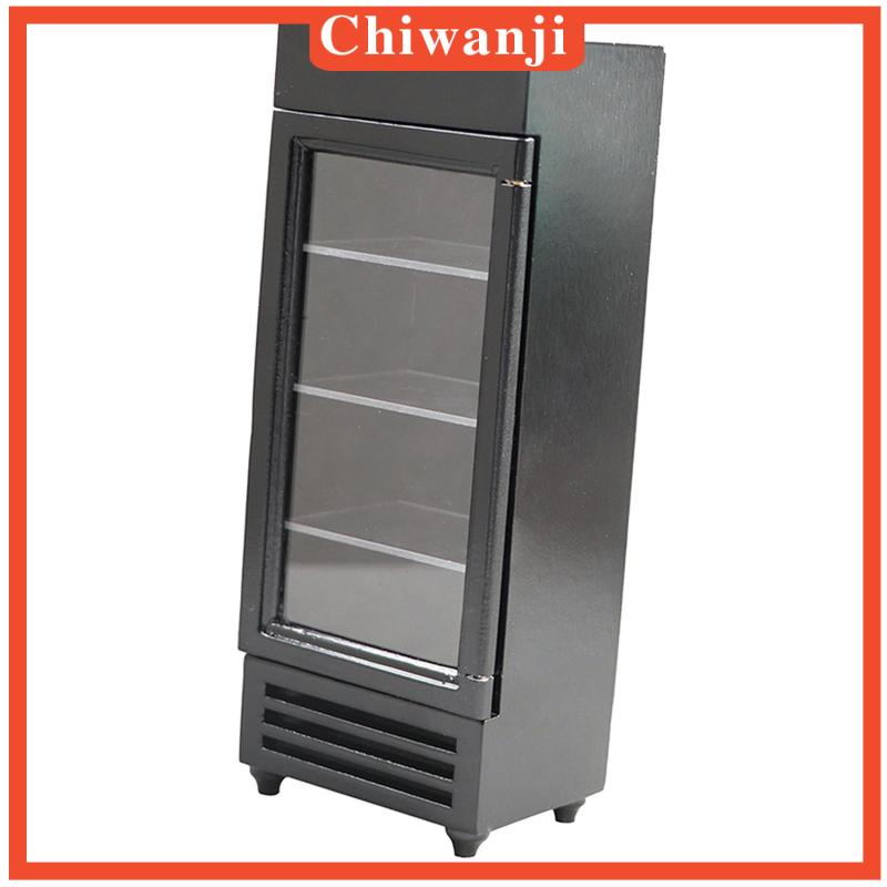 Tủ Lạnh Mini Bằng Gỗ Dùng Trang Trí Nhà Búp Bê 1: 12