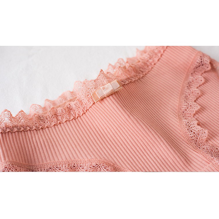 Quần Lót Nữ Cotton viền ren cao cấp mềm mại kháng khuẩn QL05 | BigBuy360 - bigbuy360.vn