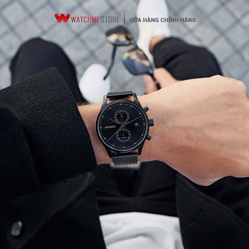 [ ĐẶC BIỆT 18-29.07 - VOUCHER 10%] - Đồng hồ Nam MVMT dây thép không gỉ 42mm - D-MV01-BL2