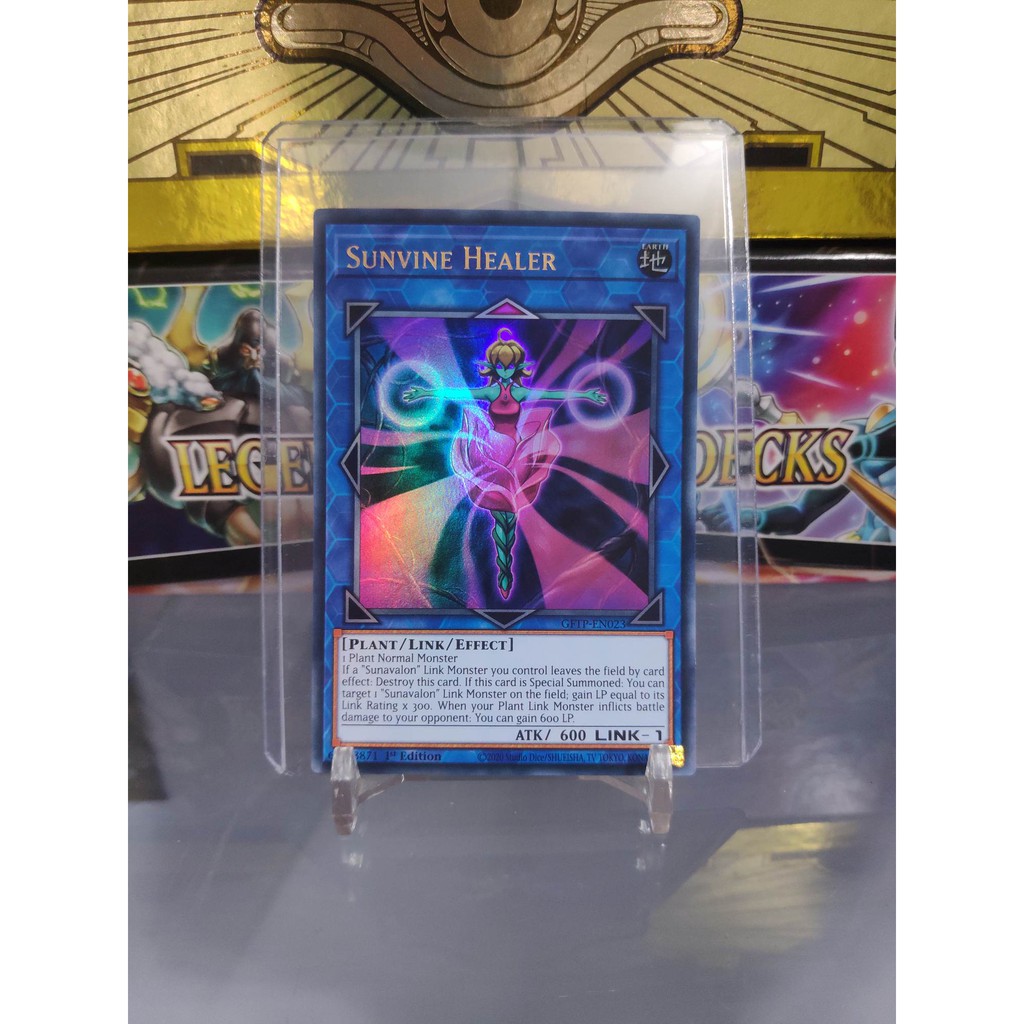 [ Dưa Hấu Yugioh ] Lá bài thẻ bài Sunvine Healer - Ultra Rare - Tặng bọc bài nhựa bảo quản