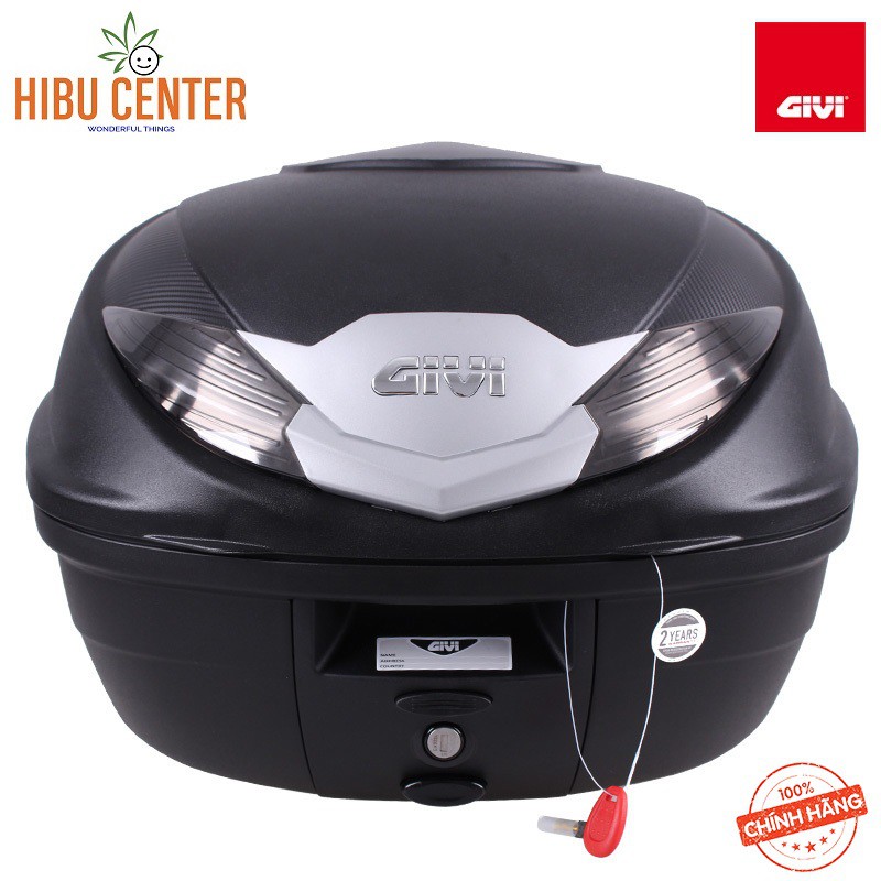 Thùng Givi B360N/ B360NT Công Nghệ Monolock Phản Quang Đỏ/ Xám Khói Đi Kèm Đế Đệm Gắn Sau Xe Máy Tay Ga Motor CHÍNH HÃNG