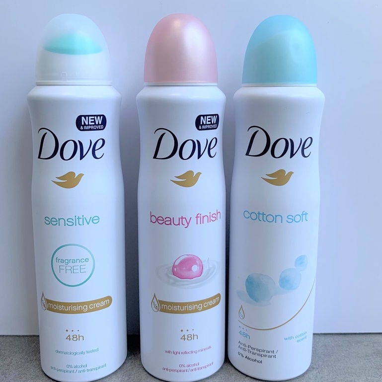 Xịt toàn thân khử mùi DOVE sịt hôi nách 150ml chai xịt hôi nách đủ mùi xịt thơm body dành cho nữ