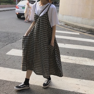 [ORDER] Váy hai dây kẻ