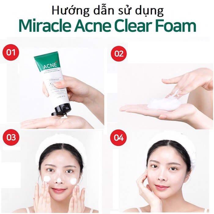 Sữa Rửa Mặt Some By Mi AHA-BHA-PHA 30 Days Miracle Acne Clear Foam - 100ml