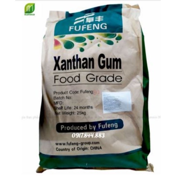 1kg_Xathangum (E415) Chất tạo đặc, sánh, tạo sệt, dẻo cho giò chả, làm mềm bánh, nước sốt, mỹ phẩm